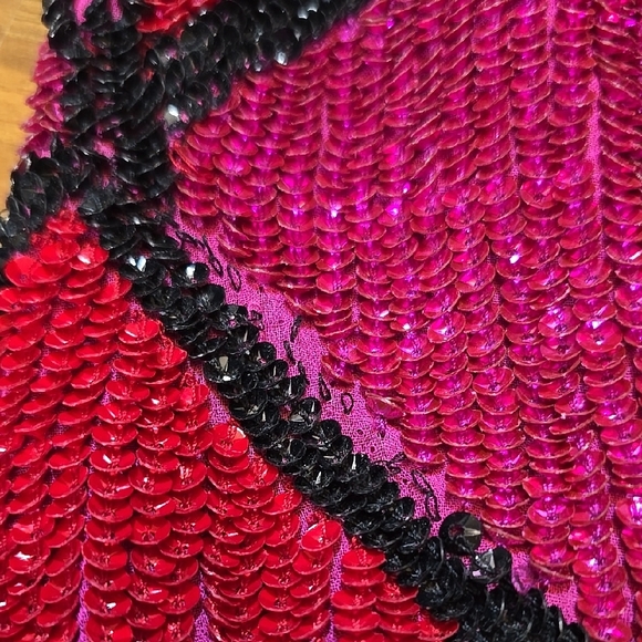 Retrofete Red and Pink Mini Dress - Picture 9 of 9